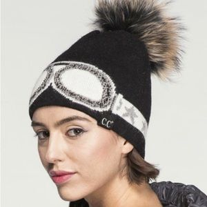 Crystal Goggles CC Beanie Hat with Pom